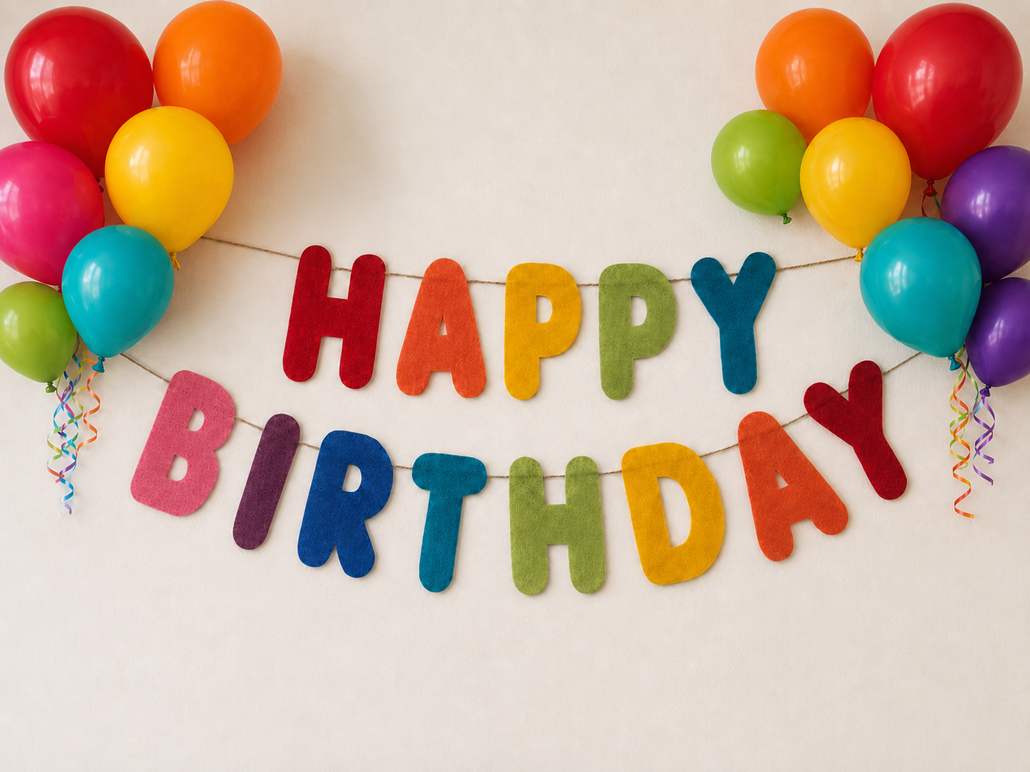 ریسه طرح Happy Birthday رنگی رنگی کد 1۴۰